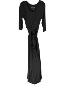Latched Mama Charcoal Gray Wrap Front Maxi Nursing Dress Size L